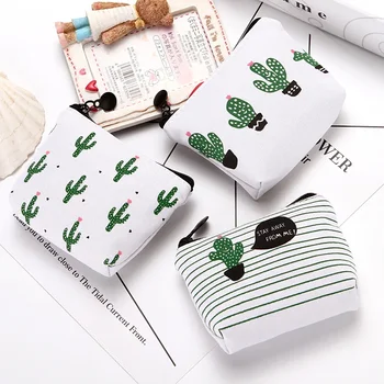  Креативен триъгълно платно чантата с кактусом, малка чанта за монети от свежи растения, чанта за ключове, ръчна чанта, преносим и компактен