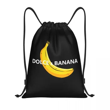  Чанти на Dolce Banana на съвсем малък Мъжки Женски Сгъваеми, спортни раници за фитнес зала, раници за съхранение