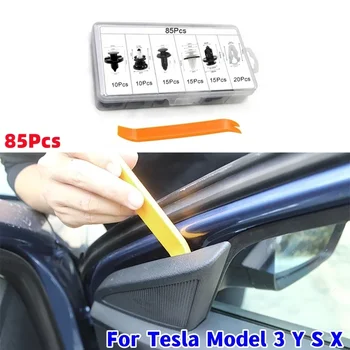  85 бр. Автомобилни Ключалки Прислужници Крепежни Елементи от Комплекти с съемниками пластмасови копчета за Tesla Model 3 Y S X