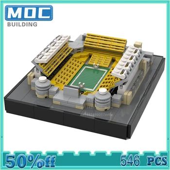 MOC Building Block Мини-Футболен Стадион Градска Футболна Арена модел строителни блокове Sport Heinz Field САМ Assembly Bricks Играчка за Подарък