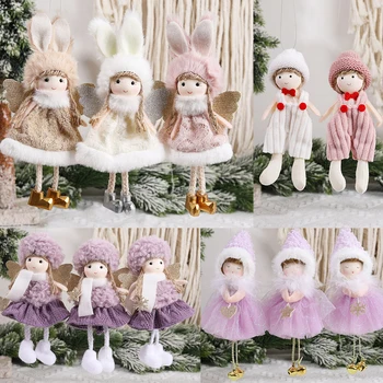  Украса за Коледната Елха на Нов Коледен Ангел Момиче Кукла 2023 Коледни Подаръци Навидад Украса за Коледната Елха за Дома Натал Noel