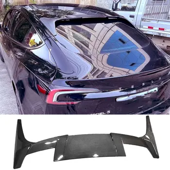  Крило на покрива на автомобила за Tesla Model Y 3, Спойлер, Аксесоари за декориране на хвостового оперения от черно водя