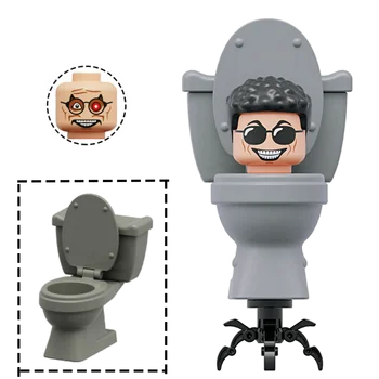  Skibidi Toilet Man градивните елементи на MOC City KDL818 Аксесоари За Дома Титан TV Monitor Фигурки Спикмена Играчки за Подарък За Рожден Ден